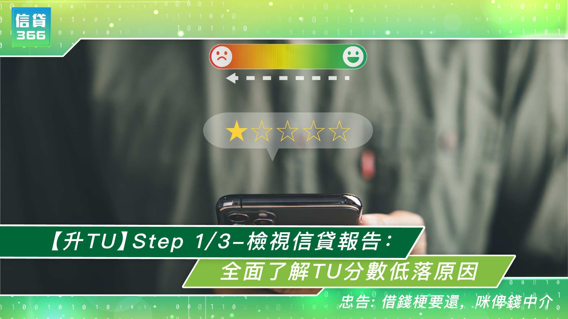 【升TU】Step 1/3：檢視信貸報告：全面了解TU分數低落原因